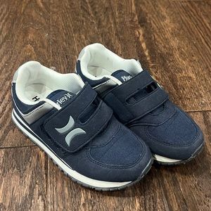 Navy blue Hurley Velcro tennis shoes